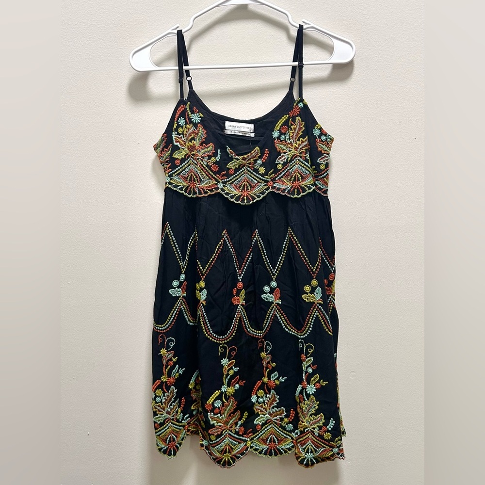 Urban Outfitters Embroidered Babydoll Dress Size Small